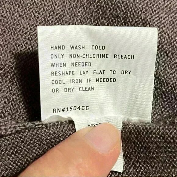 Artefact Brosnan Merino Wool Sweater L Sparrow Grey Cozy Warm NWT - Picture 6 of 6